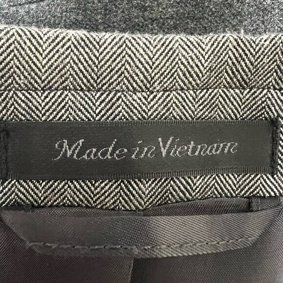 Lauren Ralph Lauren Suit Jacket Men’s 46R Sport Coat Gray Silver Herringbone - Picture 4 of 14